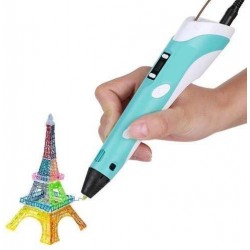 3D pero s LCD displejem - modré